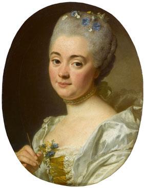 Alexander Roslin Portrait of the artist Marie Therese Reboul wife of Joseph-Marie Vien oil painting image
